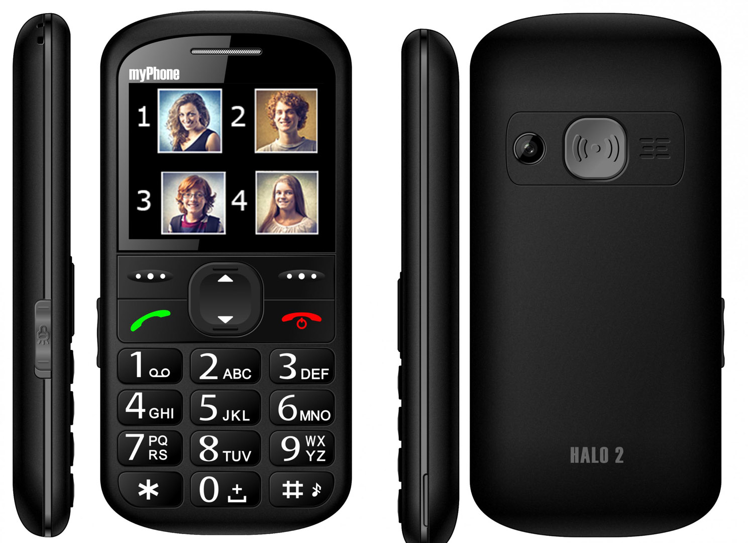 MyPhone HALO 2 Black Senjorams Skirtas Mobilusis Telefonas