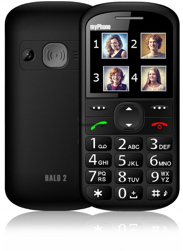 MyPhone HALO 2 Black Senjorams Skirtas Mobilusis Telefonas
