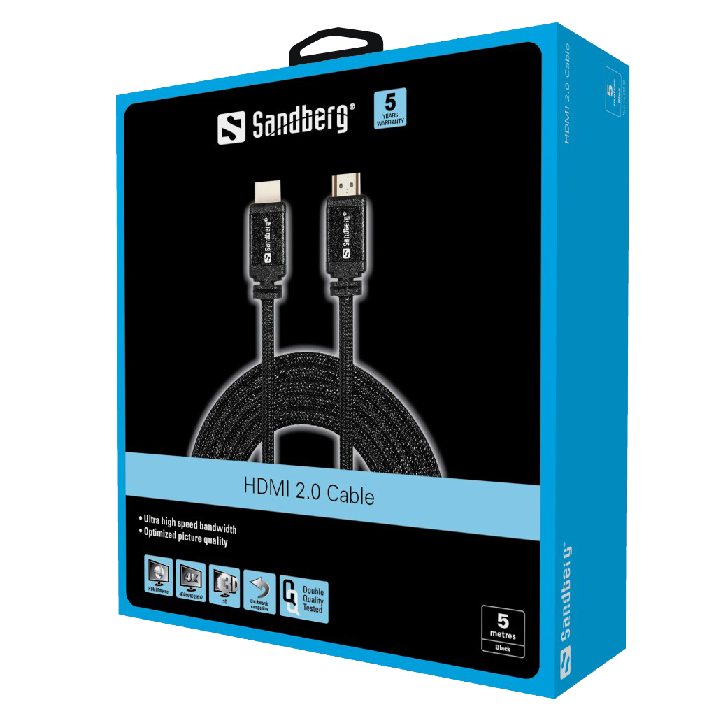 Sandberg 509-00 HDMI 2.0 Cable 5m High-Speed