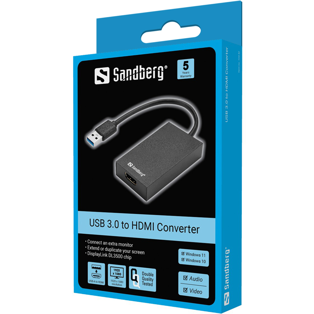 Sandberg 134-42 USB 3.0 HDMI keitiklis