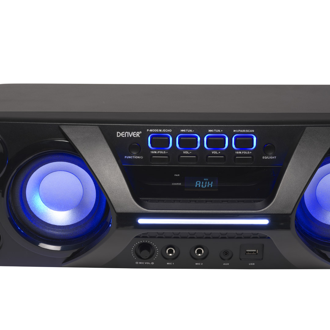 Denver BTB-410 Bluetooth skaļrunis ar LED gaismām