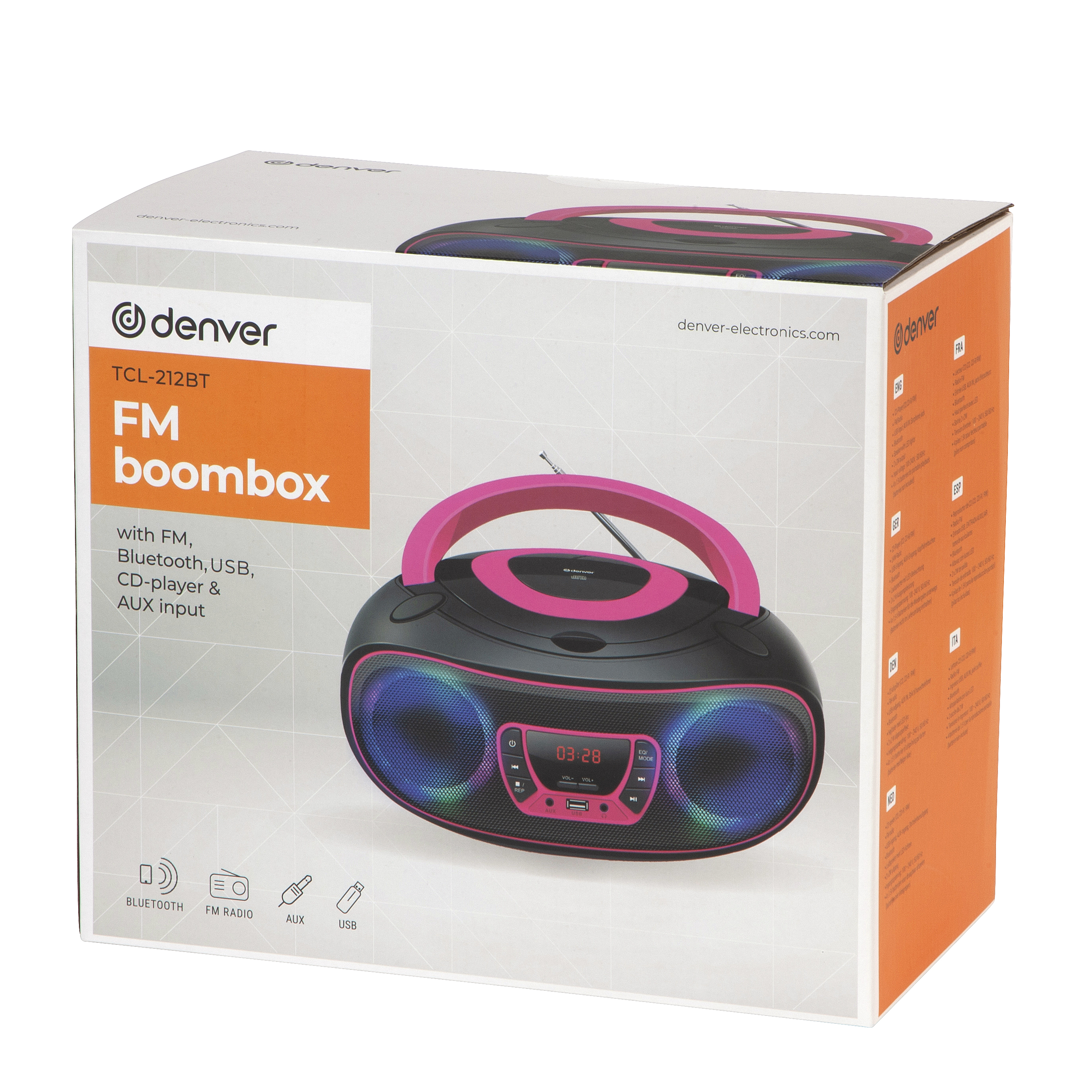 Denver TCL-212BT Roosa Bluetooth Kõlar