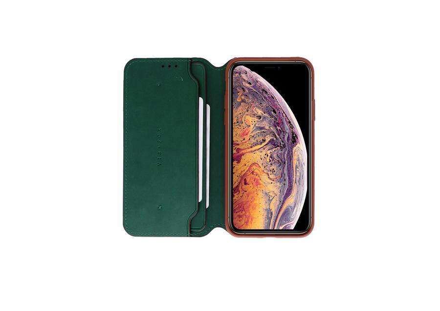 VixFox iPhone XSMAX Išmanusis Folio Dėklas Miško Žalia