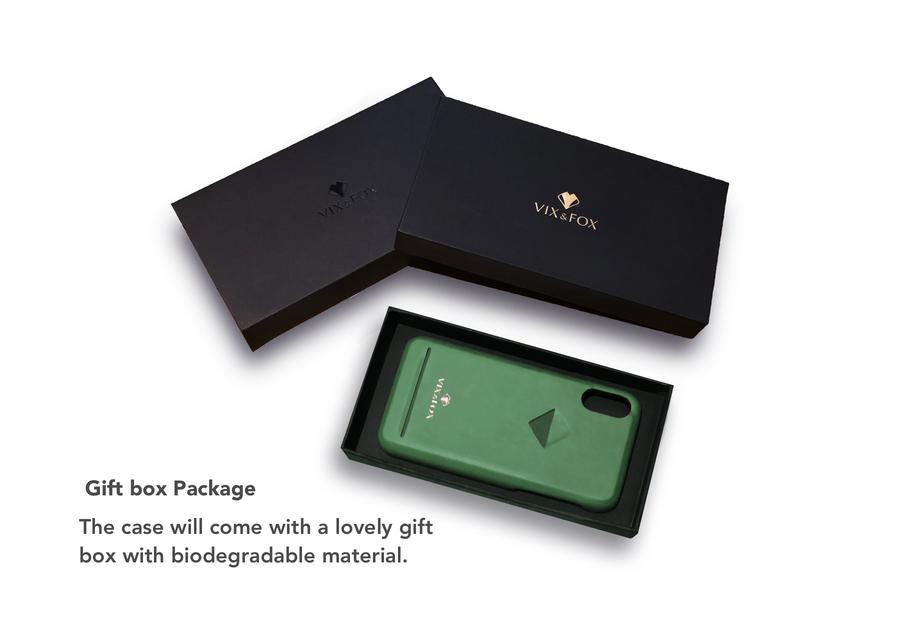 VixFox iPhone X/XS Forest Green Card Slot Case