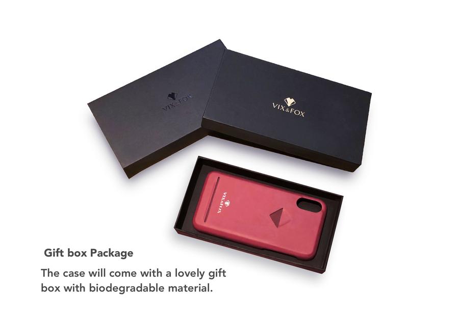VixFox iPhone X/XS Card Slot Shell Ruby Red
