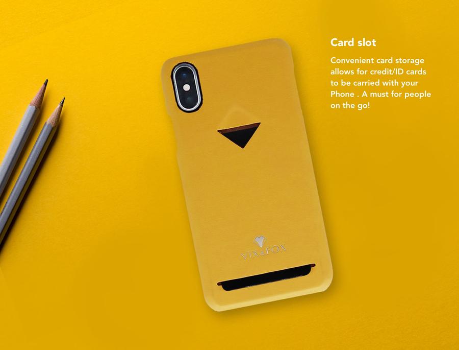 VixFox Card Slot Back Shell iPhone X/XS Mustard Yellow