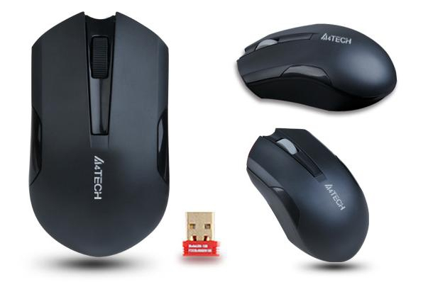 A4Tech V-Track G3-200N Juoda Mėlyna Belaidė Pelė