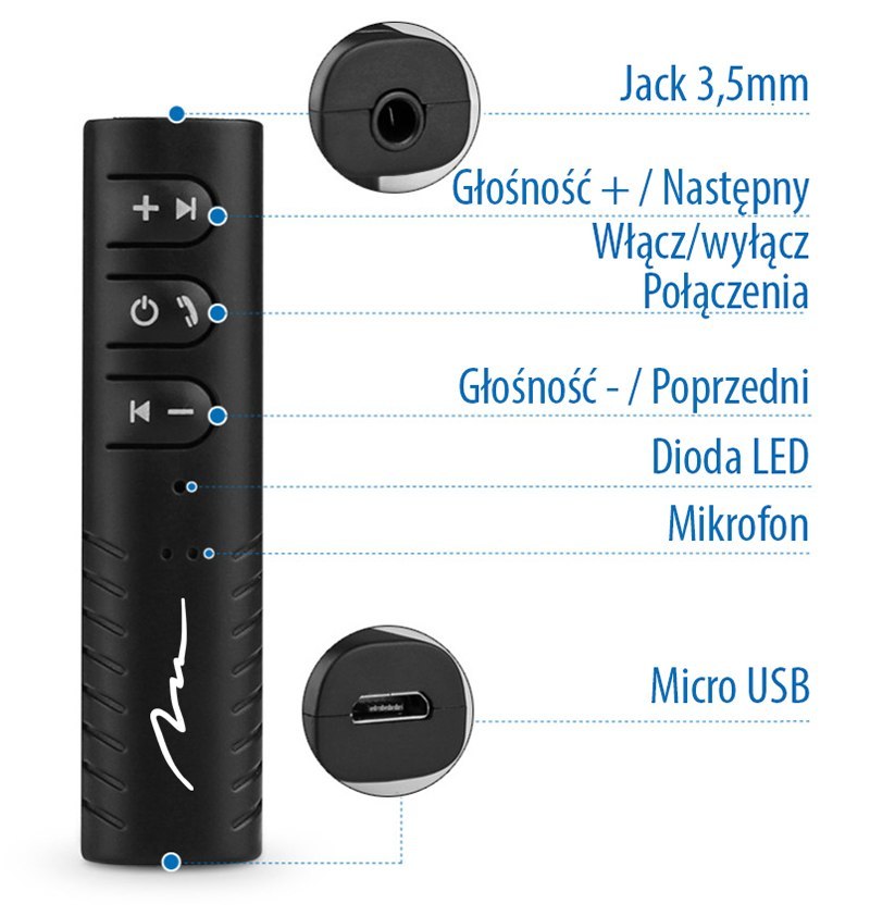 Media-Tech MT3588 Bluetooth 5.1 EDR bevielės ausinės