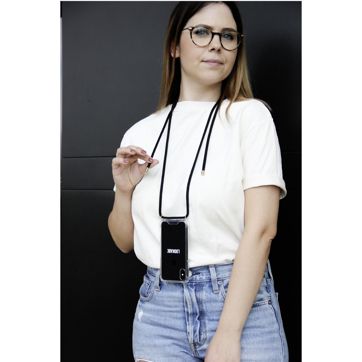 Lookabe LOO005 kuldne must kaelakee iPhone Xs Max
