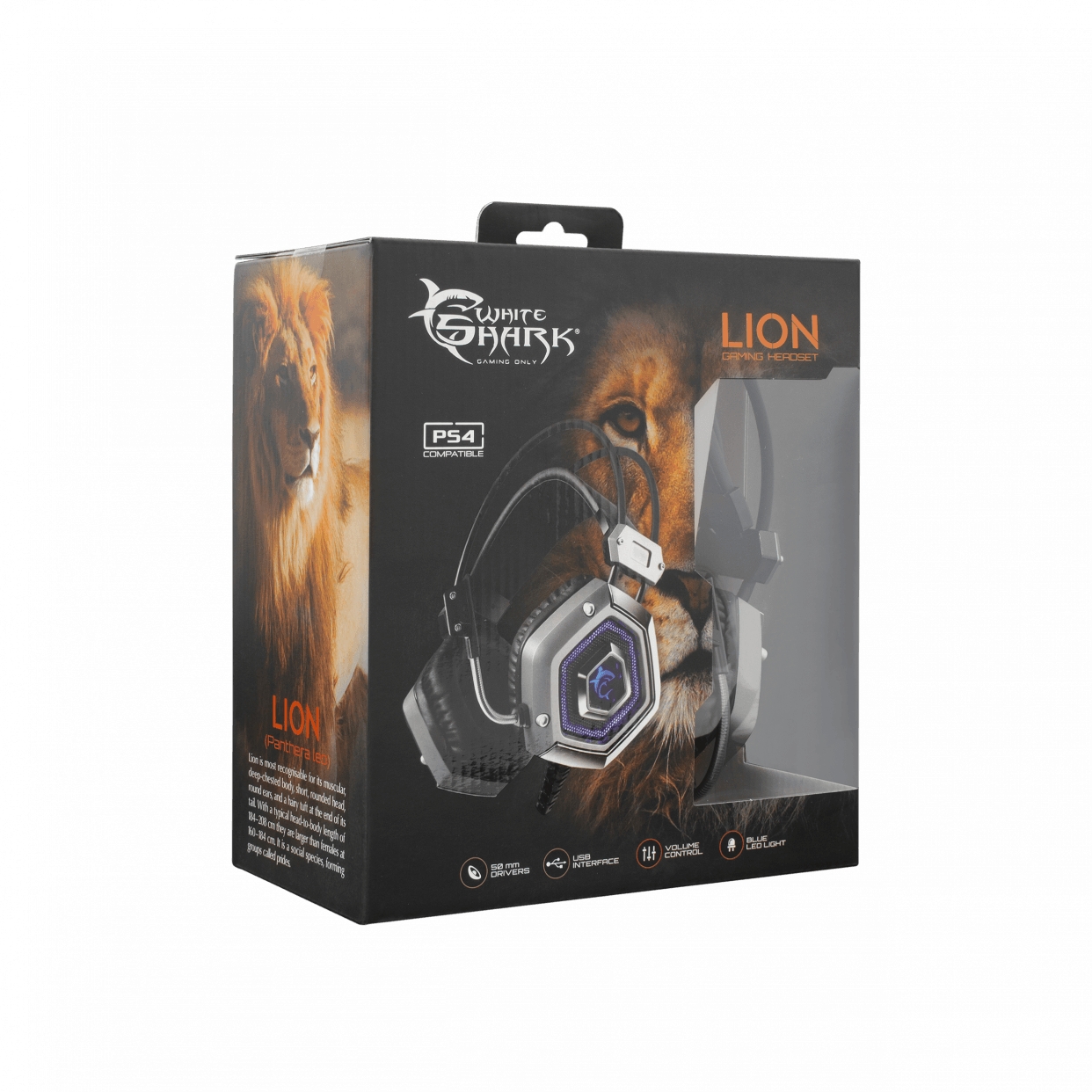 White Shark GH-1841 Lion Silver Gaming Headset