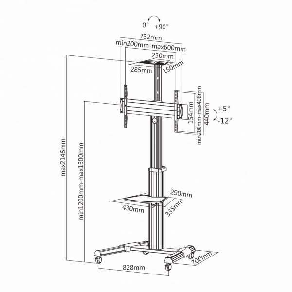 Sbox FS-446 TV seinakinnitus tugev 37-70"