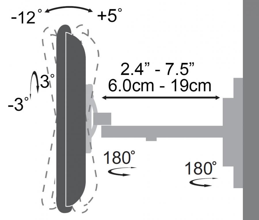 Sbox LCD-221 Adjustable TV Wall Mount 13-43 inch