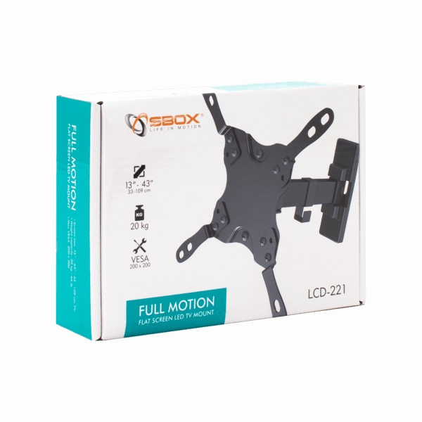Sbox LCD-221 Adjustable TV Wall Mount 13-43 inch