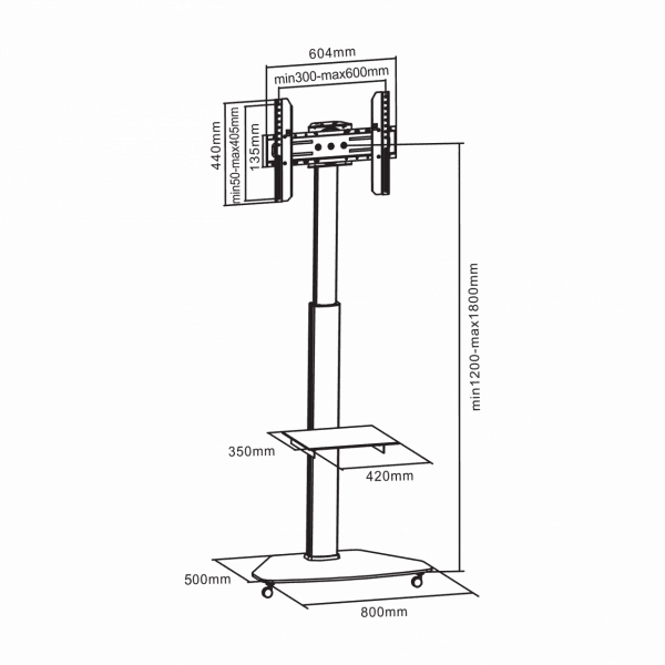 Sbox FS-500 Настенный Кронштейн для ТВ 37-70 Дюймов