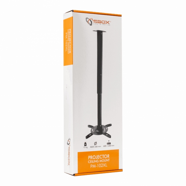 Sbox PM-102XL projektora griestu kronšteins 15kg