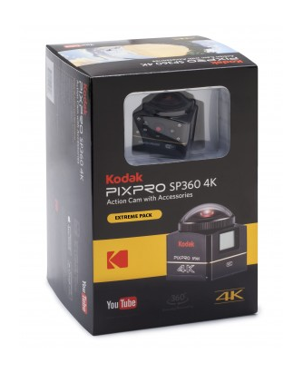 Kodak SP360 4K Extreme Kit Melna Darbības Kamera