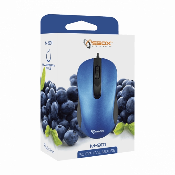 Sbox M-901 Optical Mouse  Blue