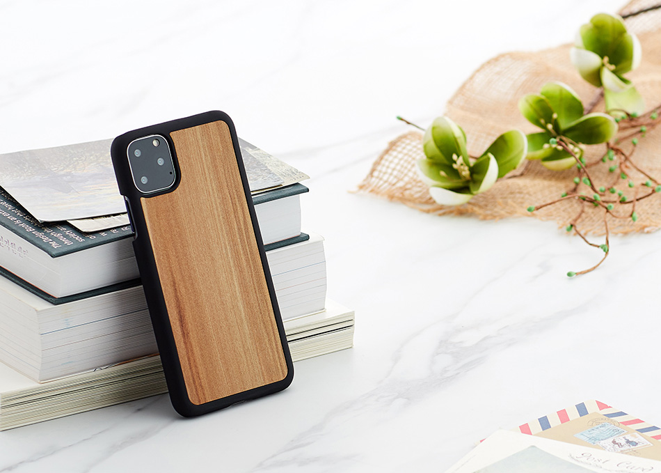 MAN&WOOD iPhone 11 Pro Max Case Cappuccino Black