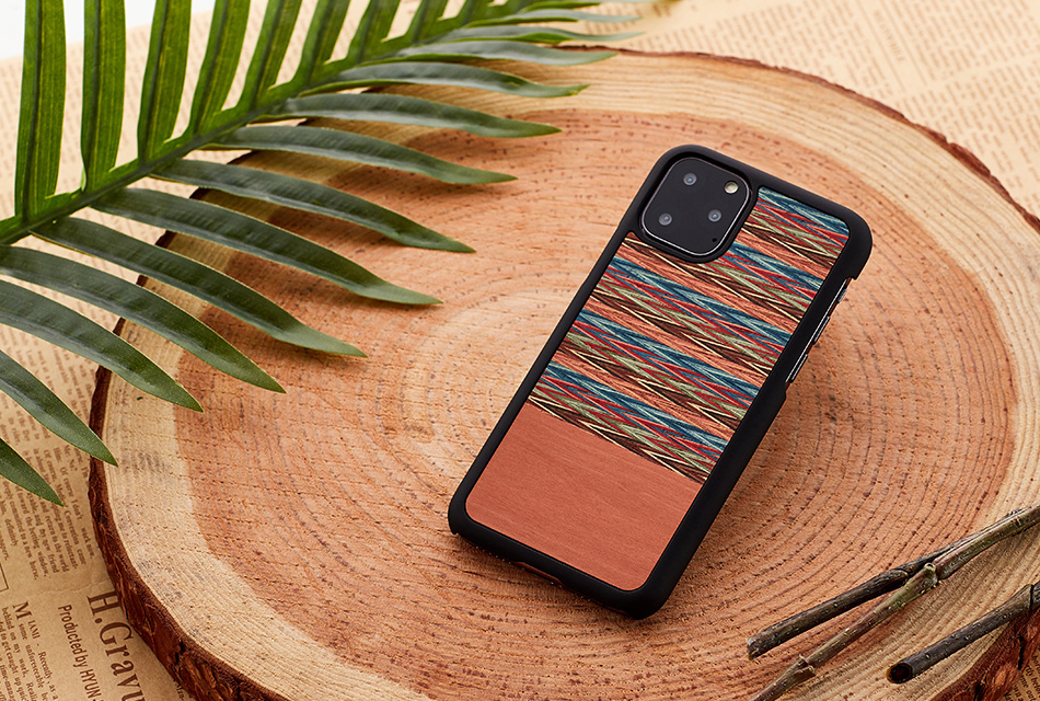 MAN&WOOD iPhone 11 Pro Max Brūnais rūtiņraksts maciņš