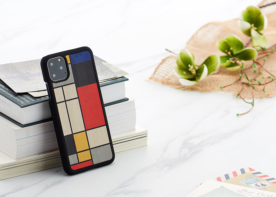 MAN&WOOD iPhone 11 Pro Max Mondrian Black Vāciņš