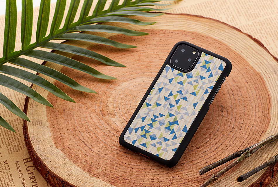 MAN&WOOD iPhone 11 Pro Max Zilā Trijstūra Vāciņš