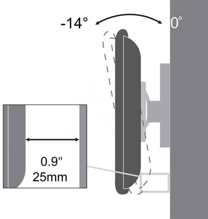 Sbox PLB-3422T Tilting Flat Screen LED TV Mount 23"-43" 35kg