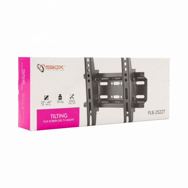 Sbox PLB-2522T kallutatav TV-kinnitus 23"-43" 35kg
