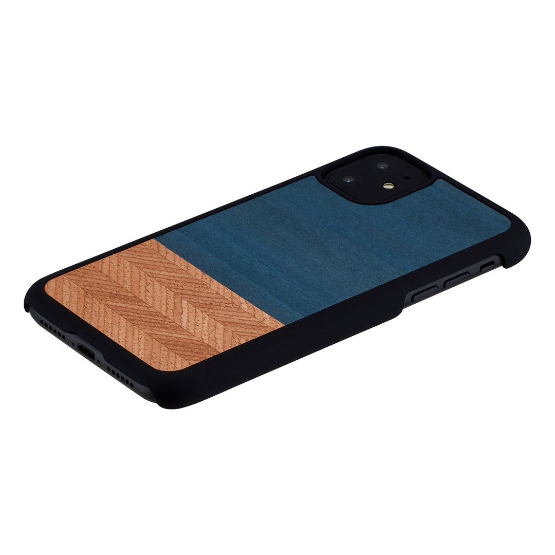 MAN&WOOD Чехол для iPhone 11 Джинсовый Черный