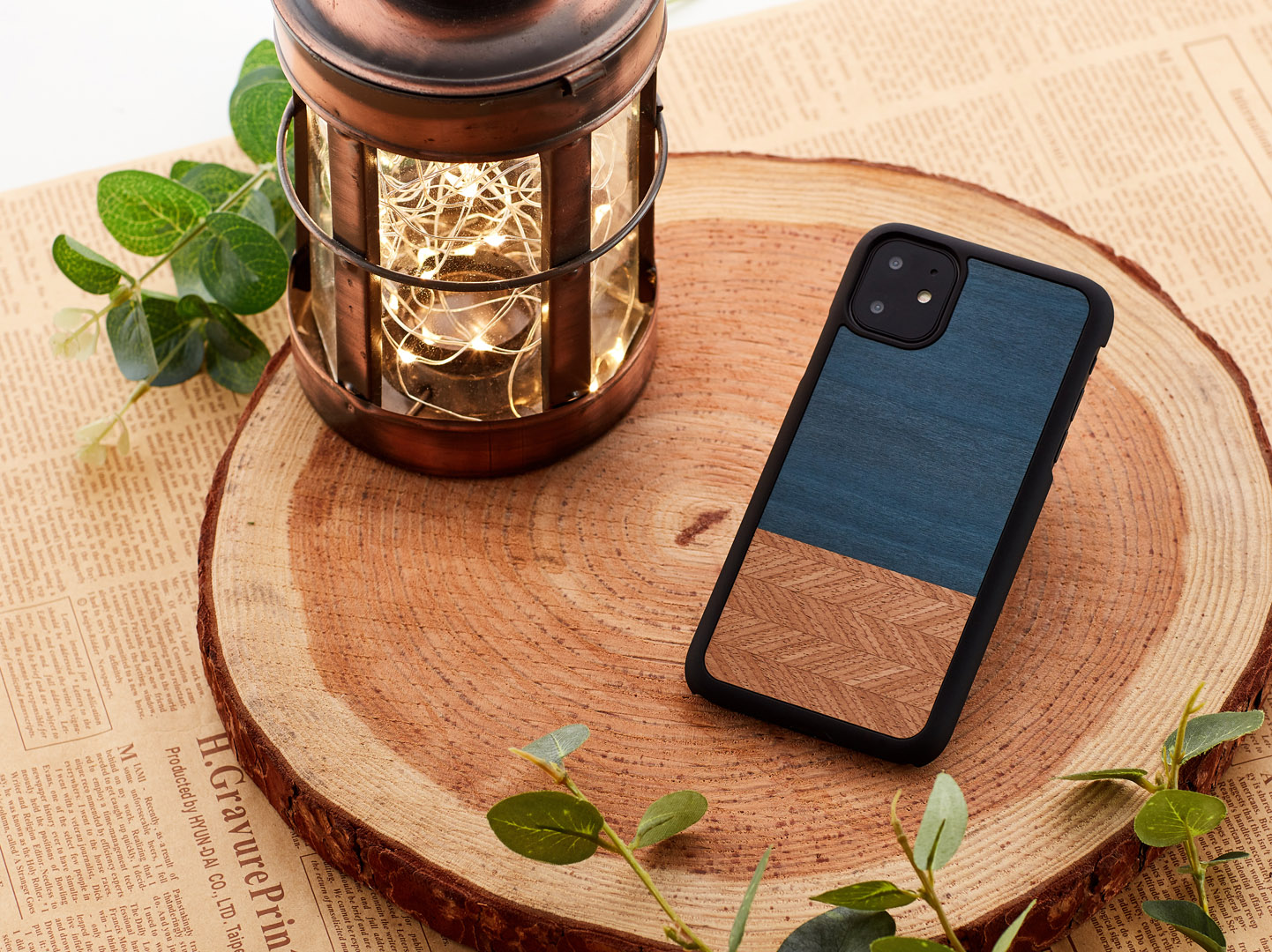 MAN&WOOD Чехол для iPhone 11 Джинсовый Черный
