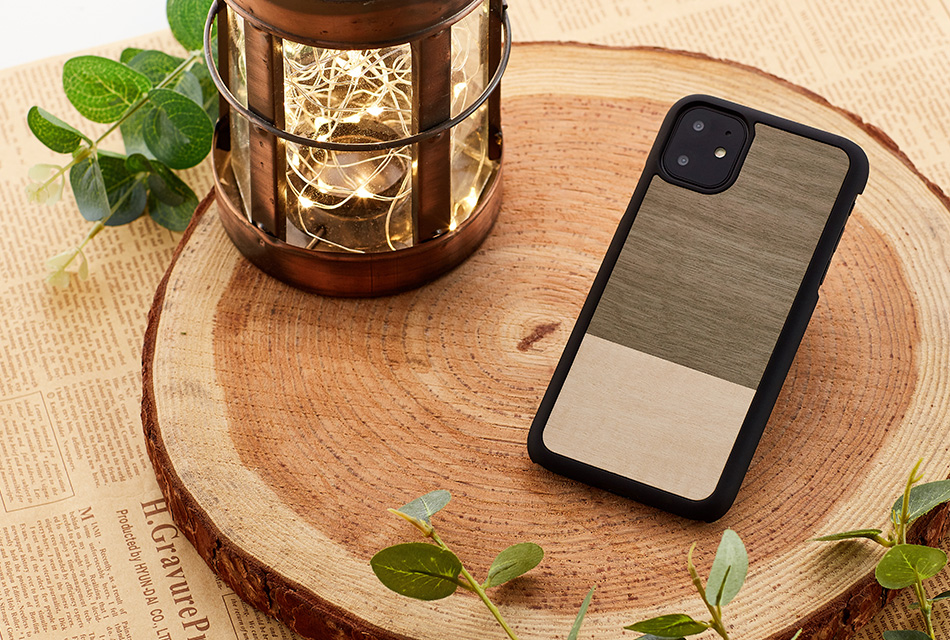 MAN&WOOD iPhone 11 ümbris Einstein Black