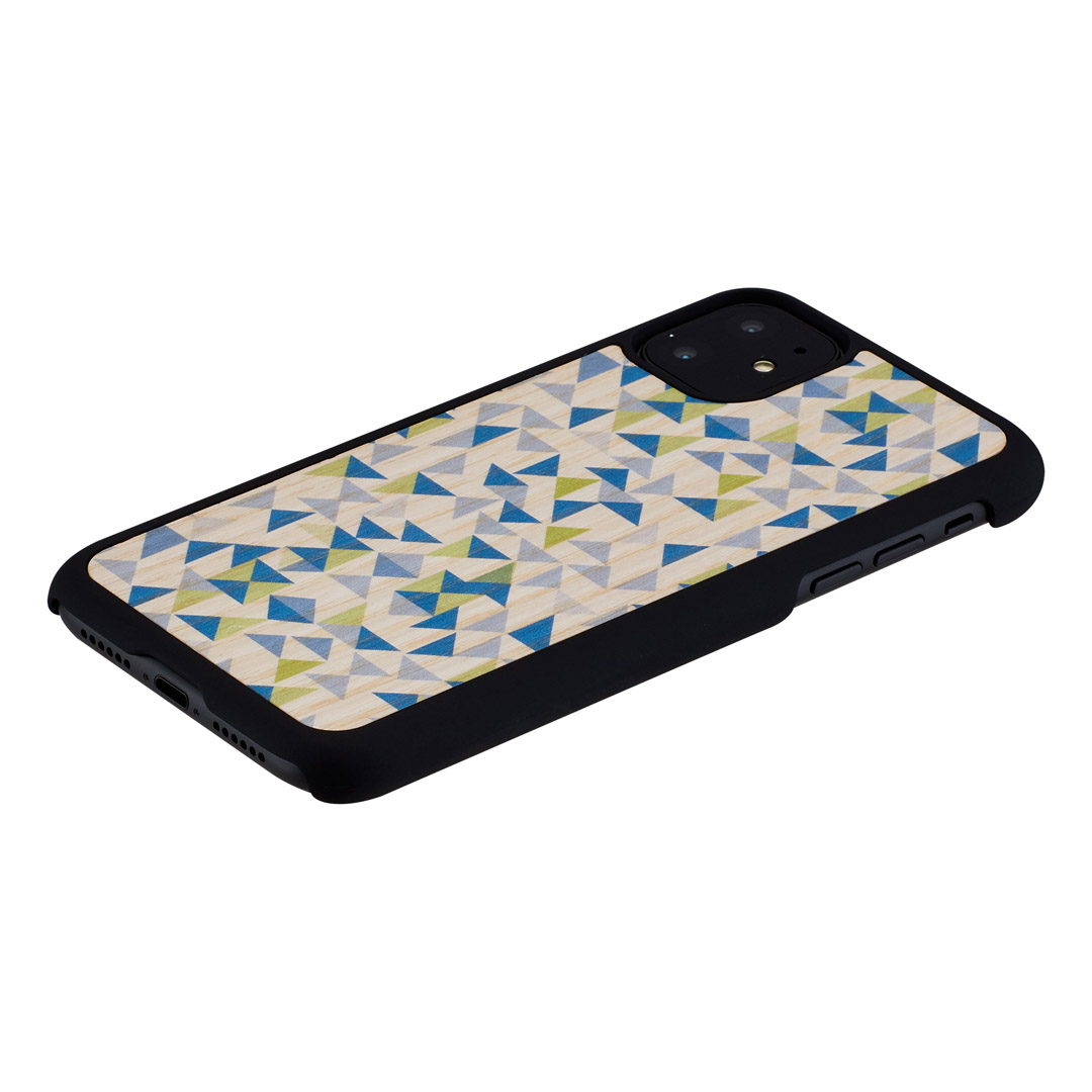MAN&WOOD iPhone 11 Vāciņš Zils Trīsstūris Melns