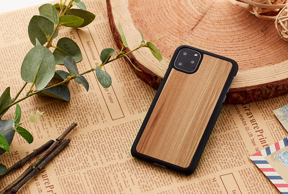 MAN&WOOD iPhone 11 Pro Vāciņš Cappuccino Melns