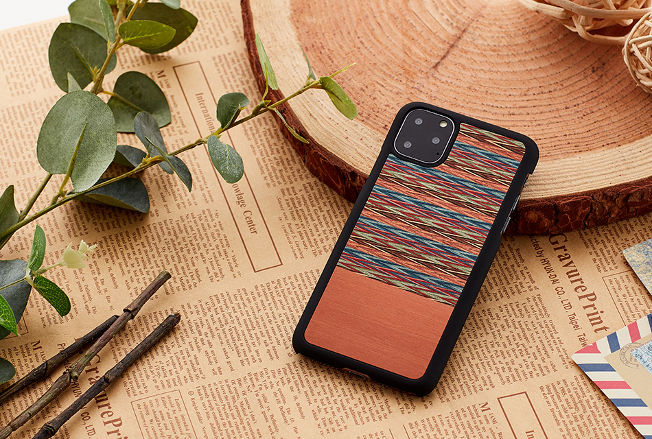 MAN&WOOD iPhone 11 Pro Case Browny Check Black