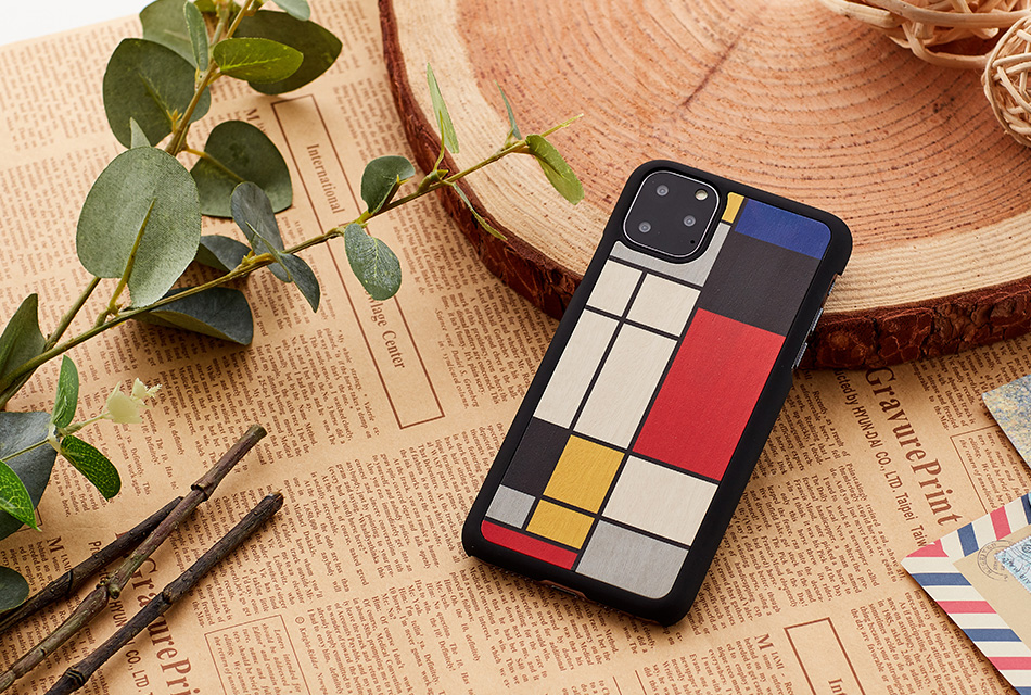 MAN&WOOD iPhone 11 Pro Mondrian Wood Case Black