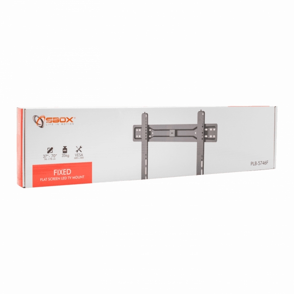 Sbox PLB-5746F fiksēts LED TV kronšteins 37"-70" 35kg