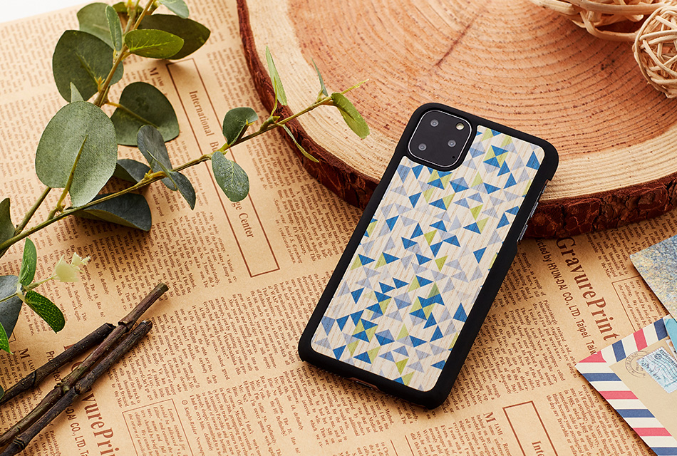 MAN&WOOD iPhone 11 Pro Korpus Sinine Must Kolmnurk