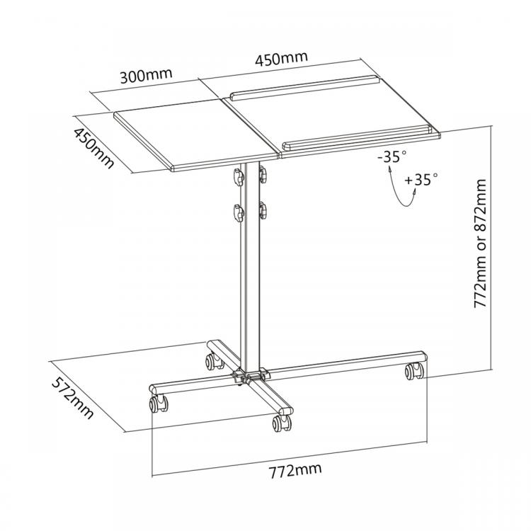 Sbox PFS-2 Projector Floor Stand Adjustable Height