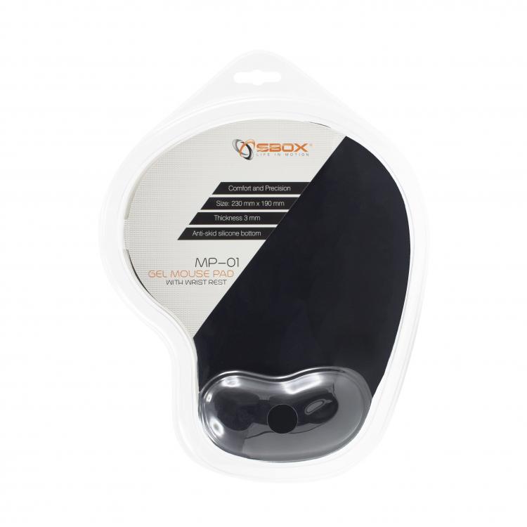 Sbox MP-01B Black Gel Mouse Pad