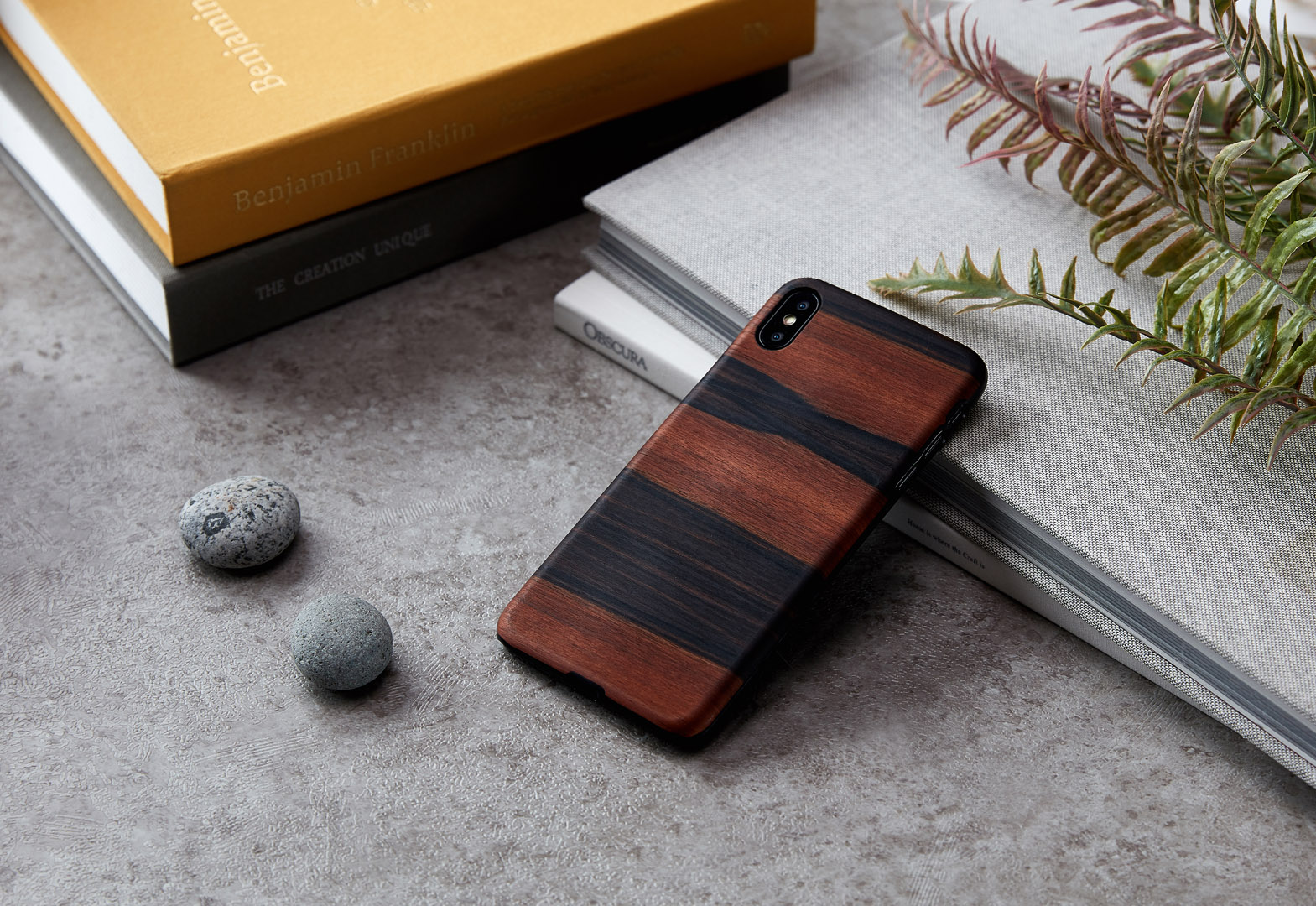 MAN&WOOD iPhone XS Max ümbris must
