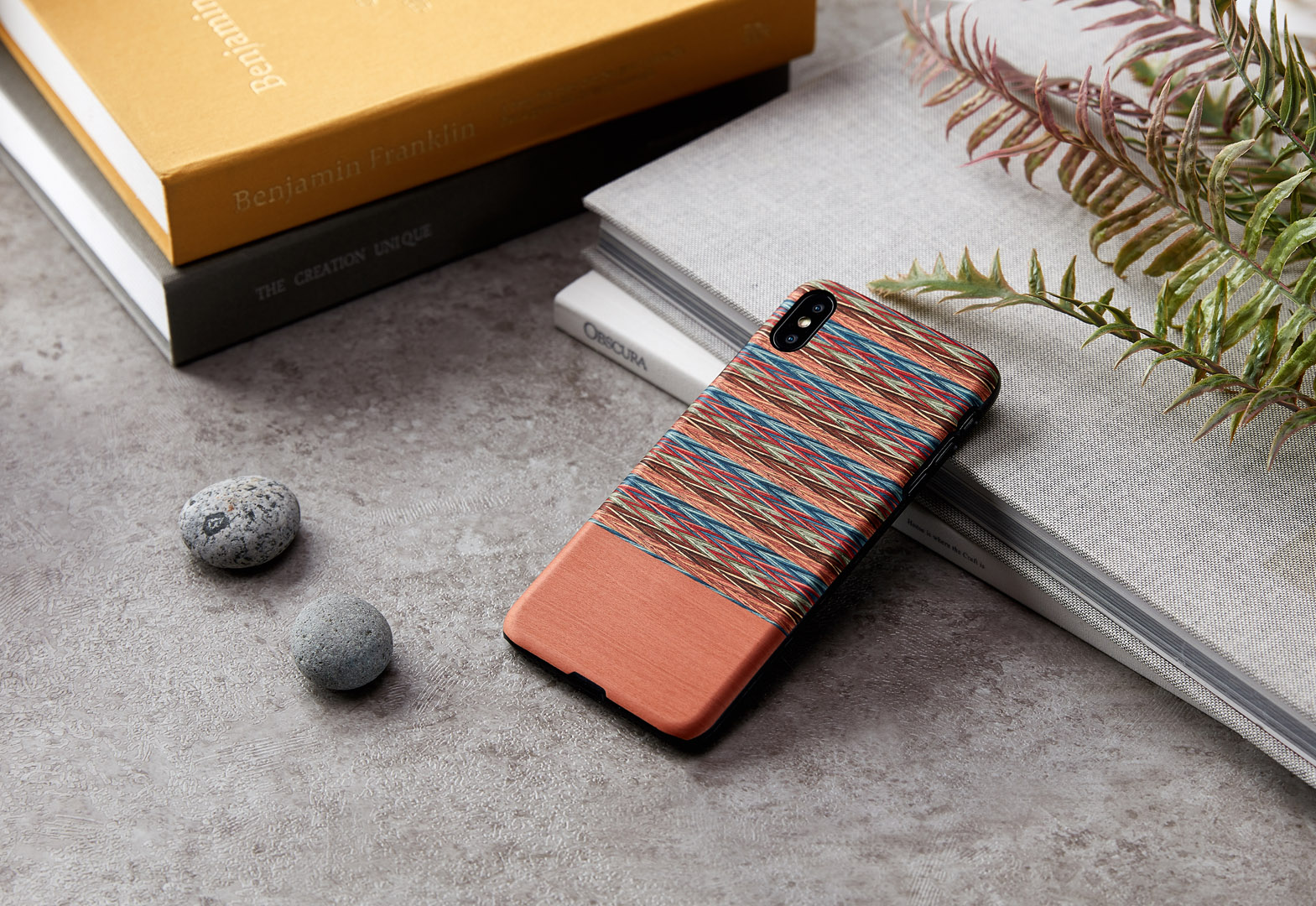 MAN&WOOD iPhone XS Max Case Browny Check Black