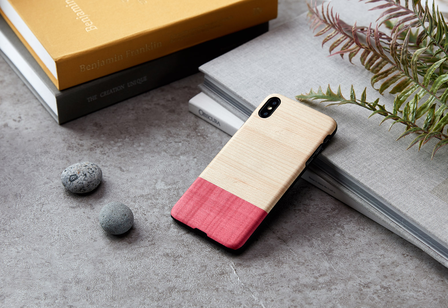 MAN&WOOD iPhone XS Max Dėklas Baltas