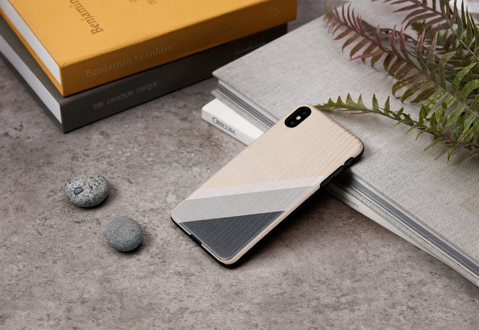 MAN&WOOD iPhone XS Max Case Gray Suit Black