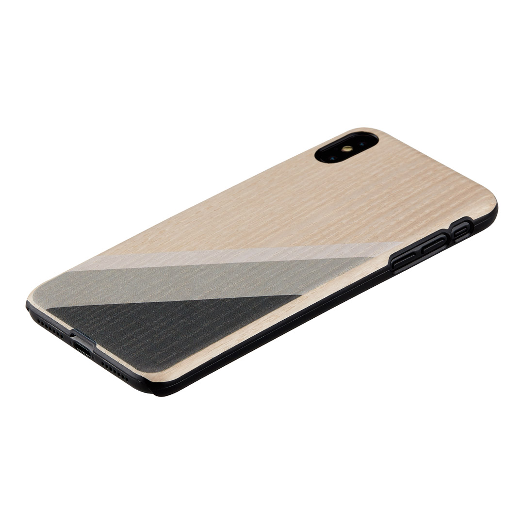 MAN&WOOD iPhone XS Max Case Gray Suit Black