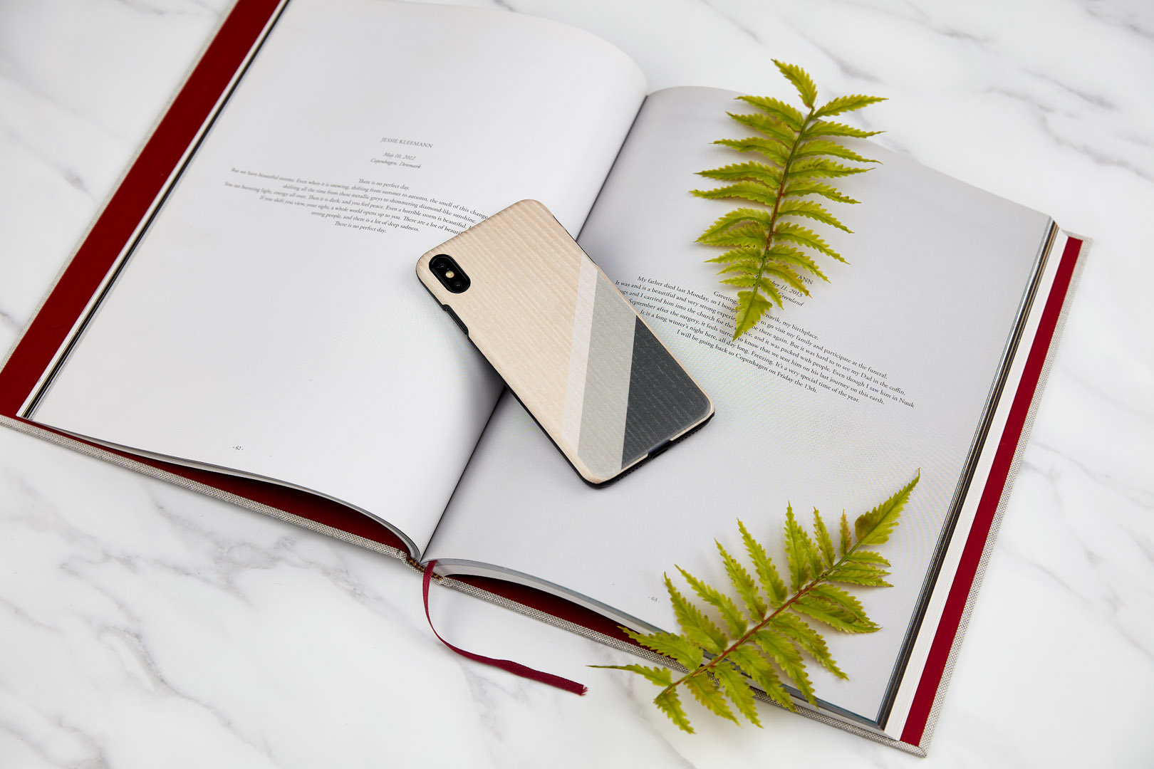 MAN&WOOD iPhone XS Max Case Gray Suit Black