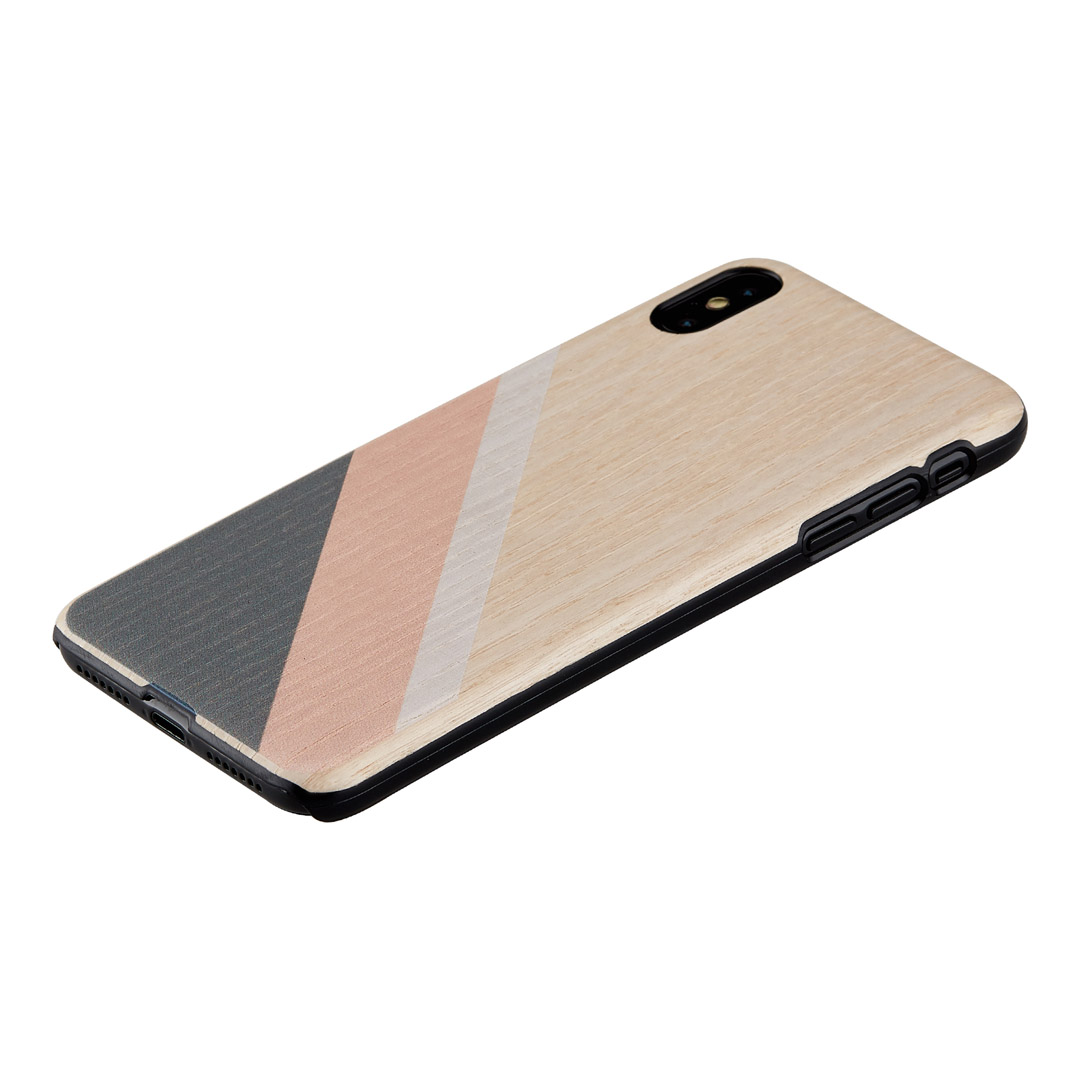 Чехол MAN&WOOD iPhone XS Max Розовый костюм Черный