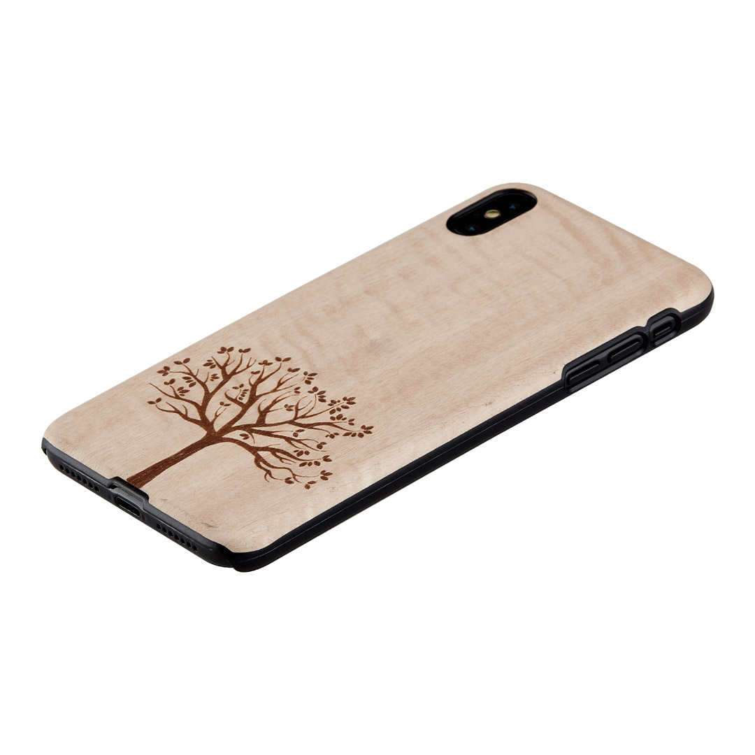 MAN&WOOD iPhone XS Max Vāks Apple Tree Melns