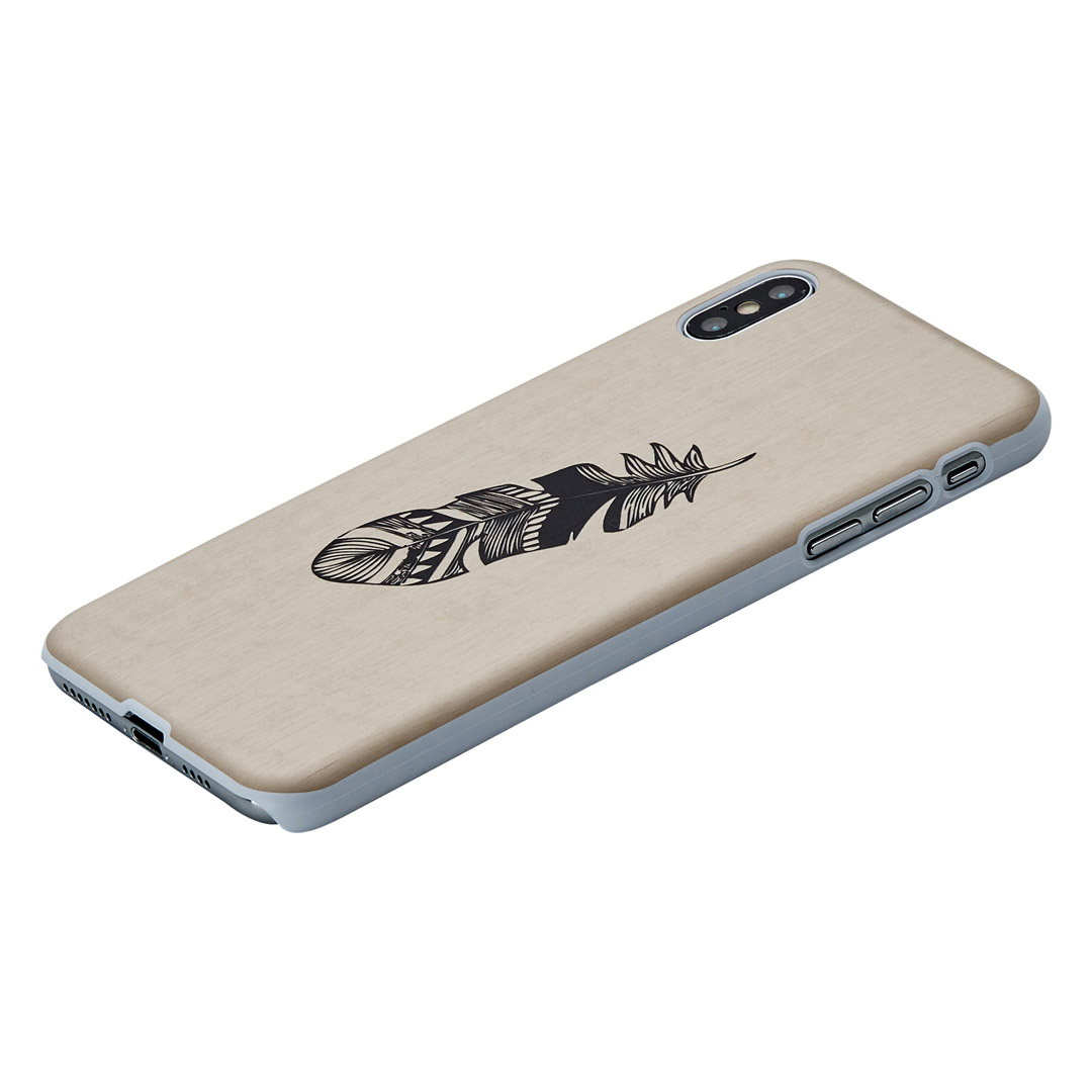 MAN&WOOD iPhone XS Max ümbris India Valge