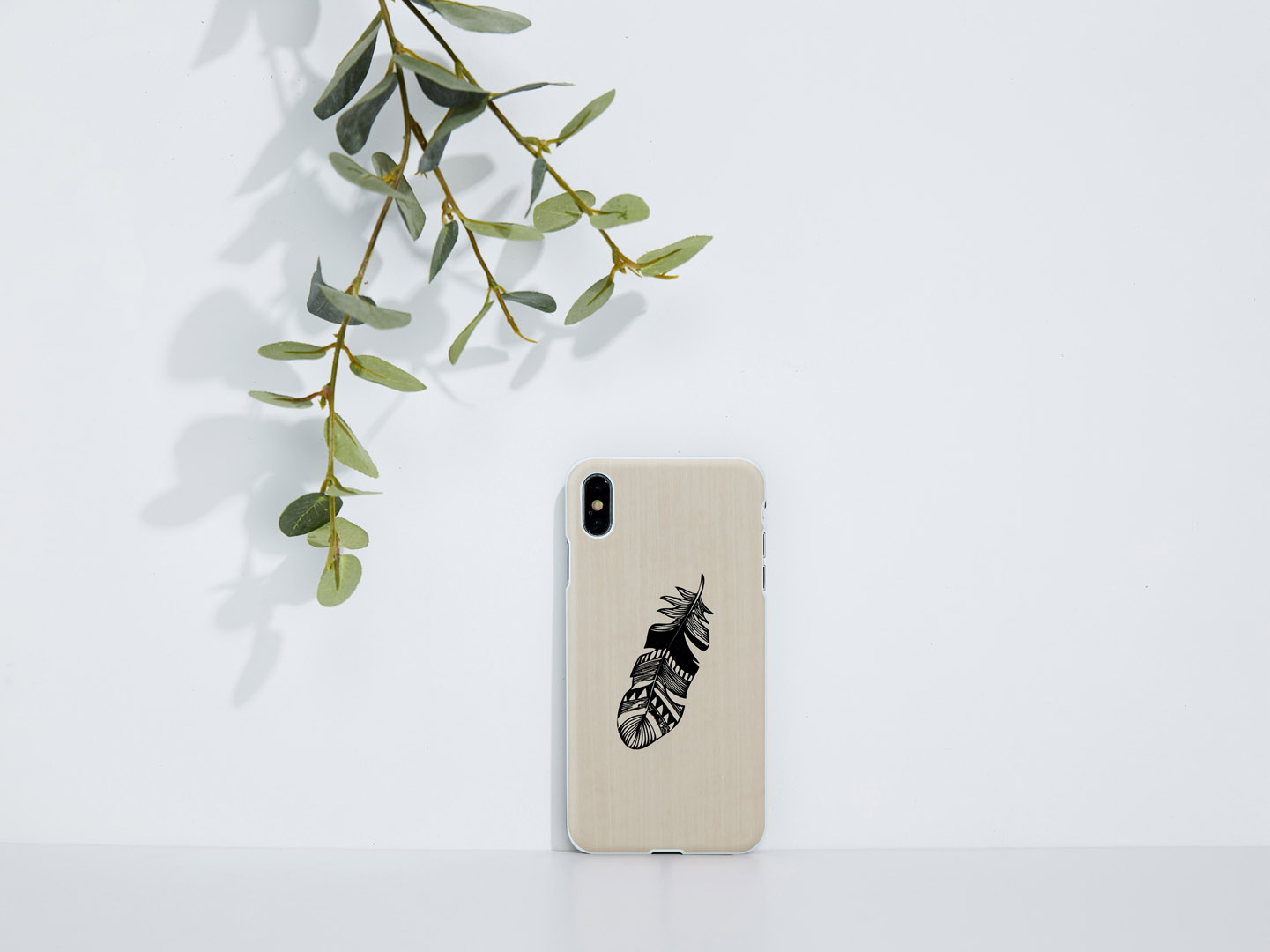 MAN&WOOD iPhone XS Max ümbris India Valge