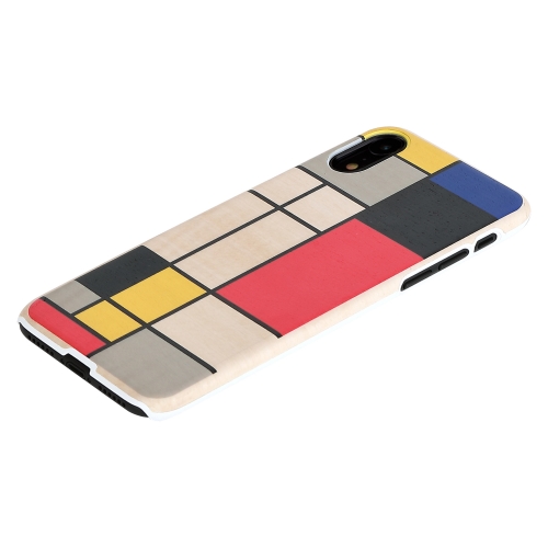 MAN&WOOD iPhone XR Case Mondrian Wood White