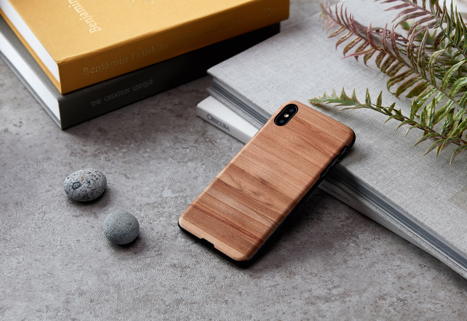 MAN&WOOD iPhone X/XS Kate Kohvi Must